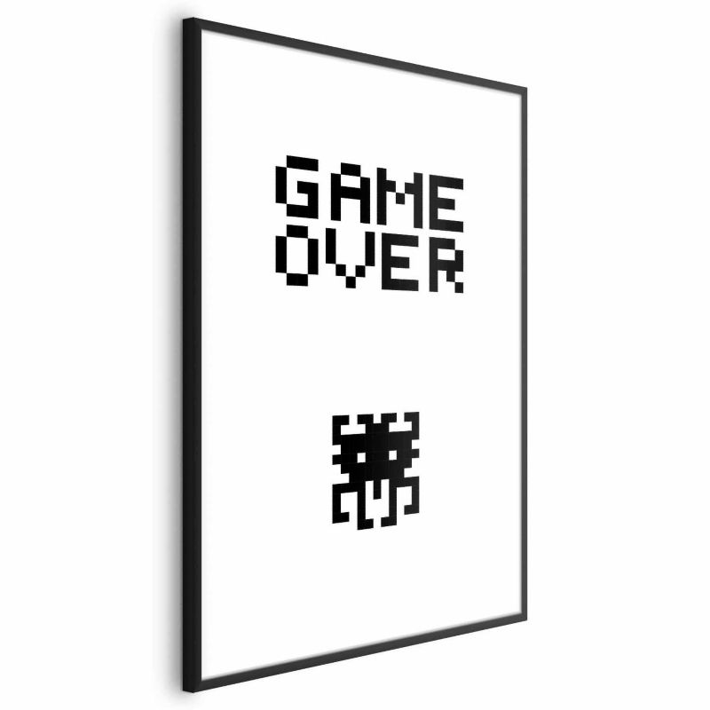 Plakat Artgeist Game over 40x60 cm z ramą czarną 1 szt