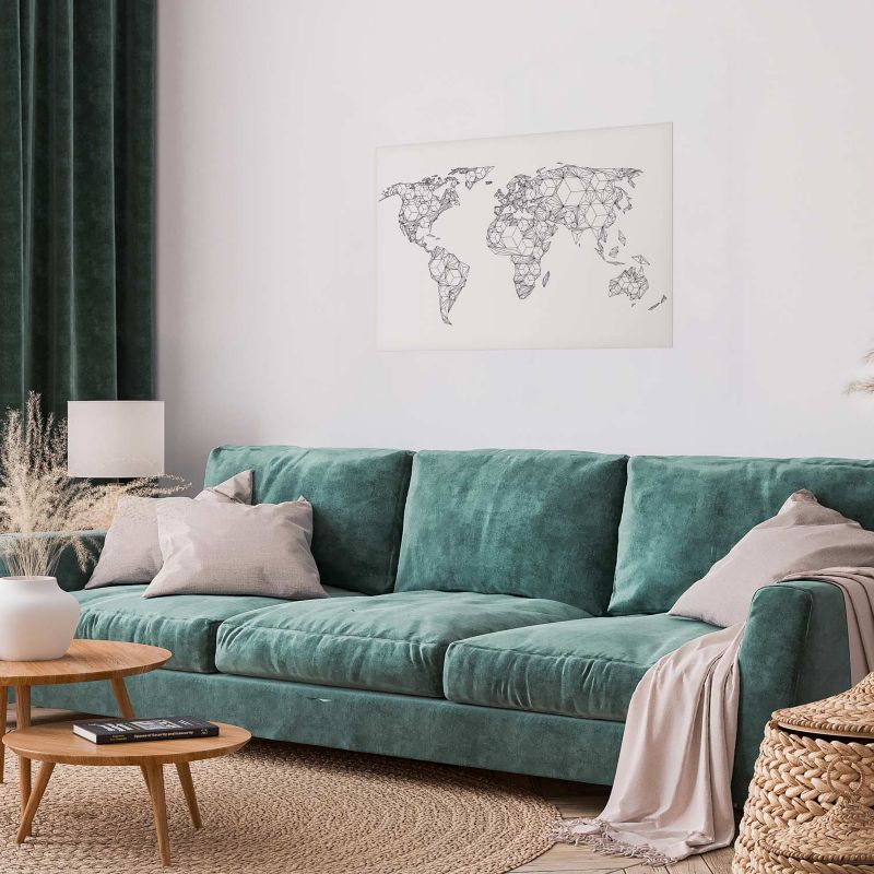Plakat Artgeist Geometryczna mapa 42x29,7 cm bez ramy 1 szt