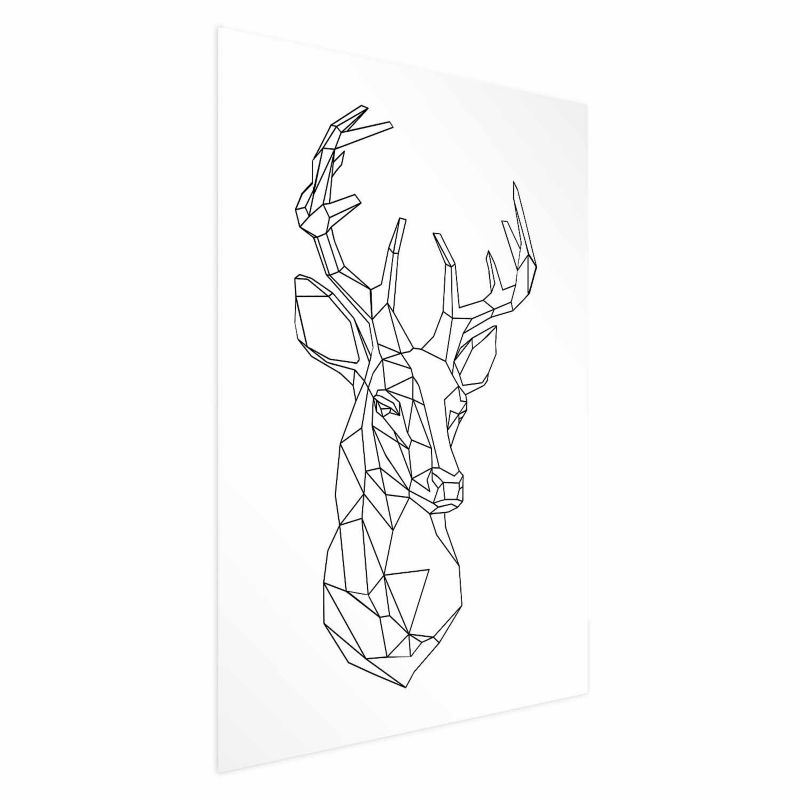 Plakat Artgeist Geometryczny jeleń 29,7x42 cm bez ramy 1 szt