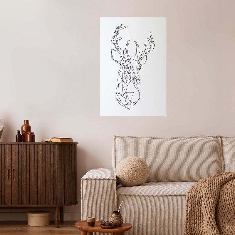 Plakat Artgeist Geometryczny jeleń 60x90 cm bez ramy 1 szt