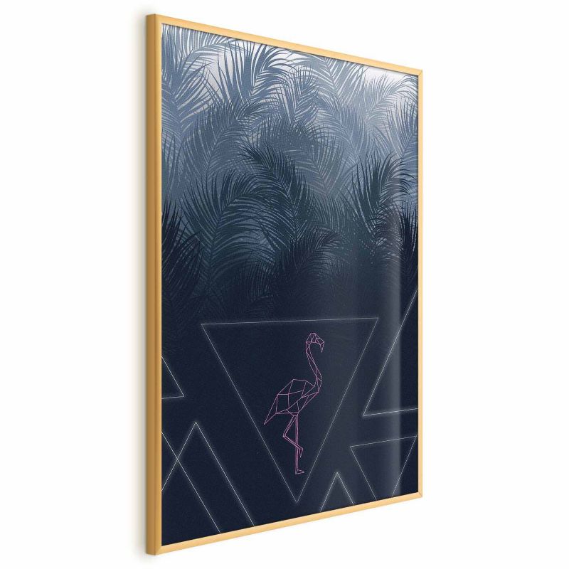 Plakat Artgeist Geometryczny ptak 21x30 cm z ramą złotą 1 szt