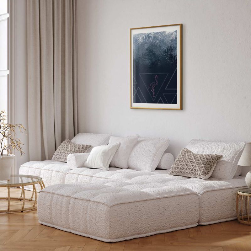 Plakat Artgeist Geometryczny ptak 21x30 cm z ramą złotą 1 szt