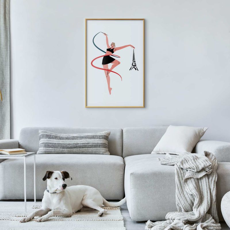 Plakat Artgeist Gimnastyka artystyczna 29,7x42 cm z ramą złotą 1 szt