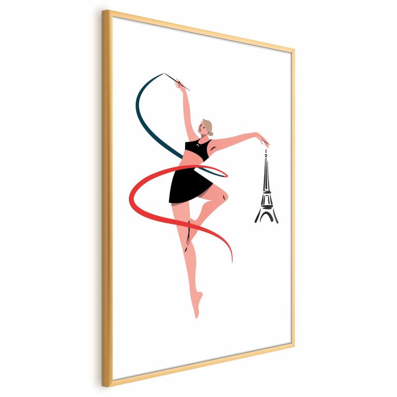 Plakat Artgeist Gimnastyka artystyczna 60x90 cm z ramą złotą 1 szt