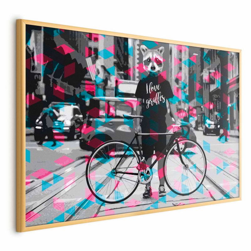 Plakat Artgeist Giraffes 42x29,7 cm z ramą złotą 1 szt