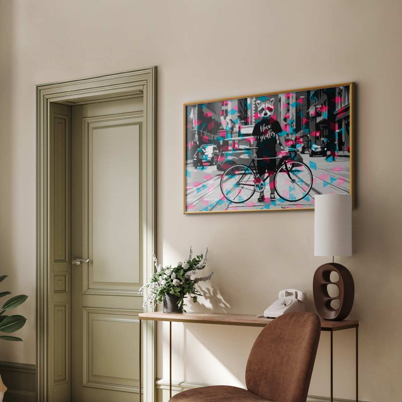Plakat Artgeist Giraffes 42x29,7 cm z ramą złotą 1 szt