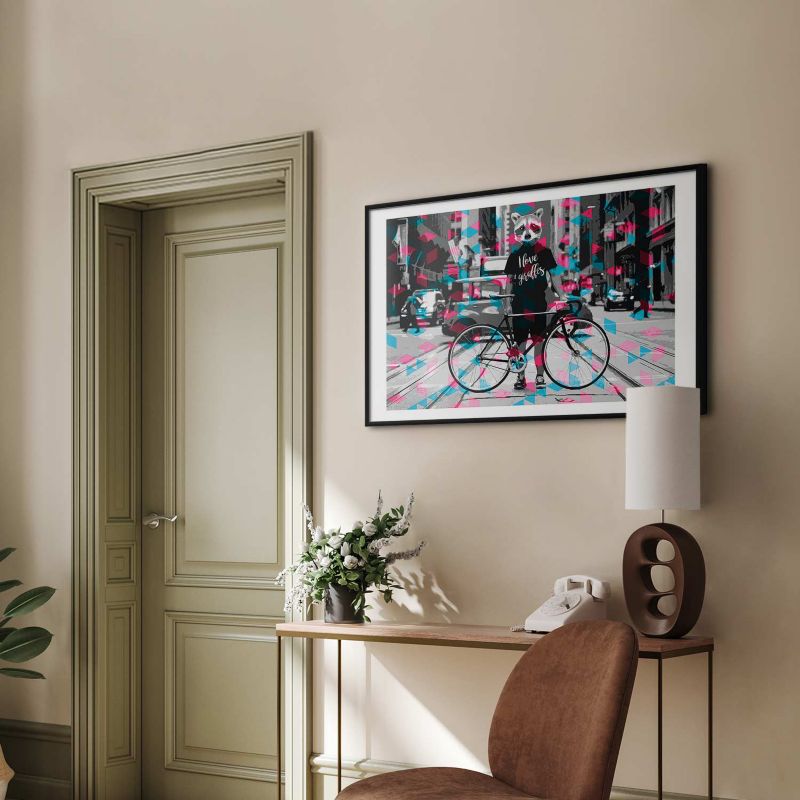 Plakat Artgeist Giraffes 90x60 cm z ramą czarną 1 szt