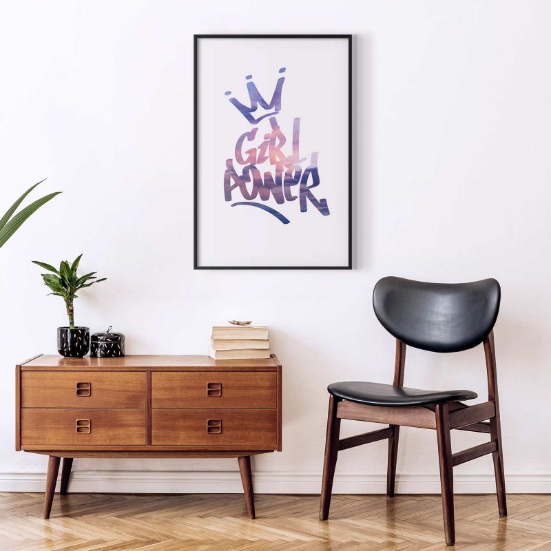 Plakat Artgeist Girl Power 21x30 cm z ramą czarną 1 szt
