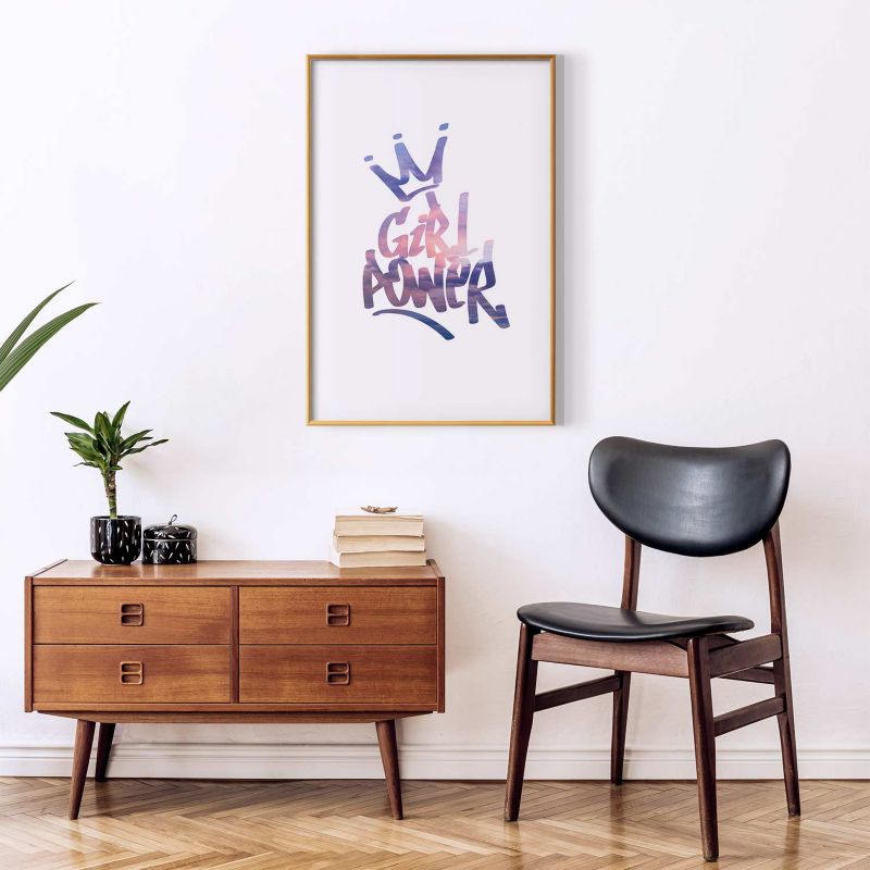 Plakat Artgeist Girl Power 40x60 cm z ramą złotą 1 szt