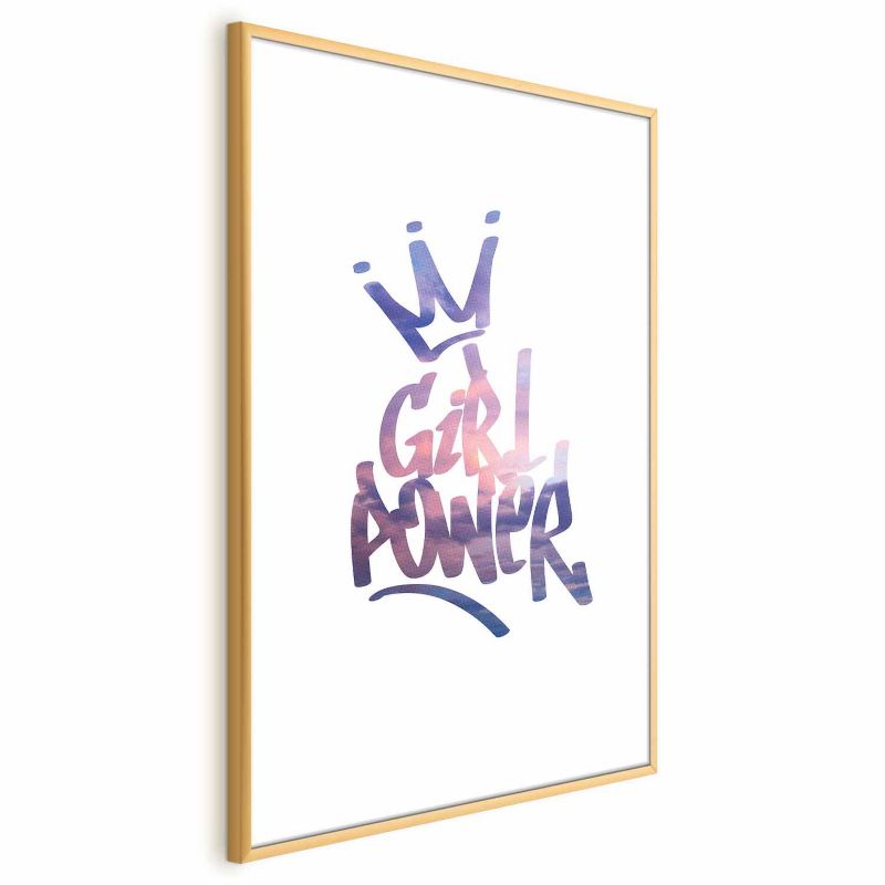 Plakat Artgeist Girl Power 60x90 cm z ramą złotą 1 szt