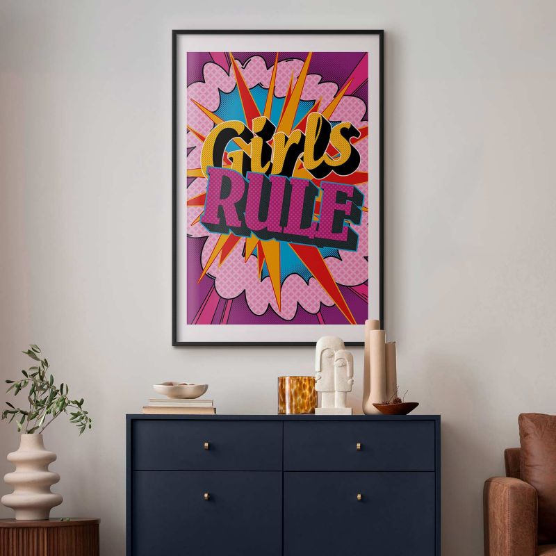 Plakat Artgeist Girls Rule 29,7x42 cm z ramą czarną 1 szt