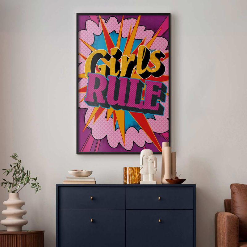Plakat Artgeist Girls Rule 40x60 cm z ramą czarną 1 szt