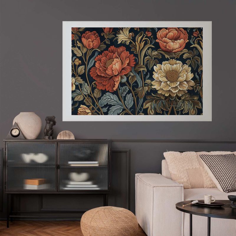 Plakat Artgeist Gobelinowe kwiaty 90x60 cm bez ramy 1 szt