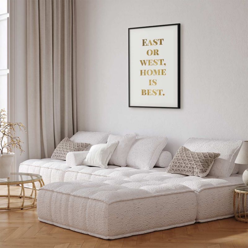 Plakat Artgeist Gold Home 21x30 cm z ramą czarną 1 szt
