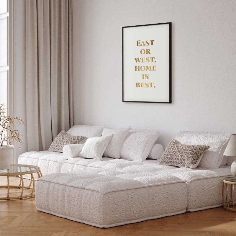 Plakat Artgeist Gold Home 21x30 cm z ramą czarną 1 szt