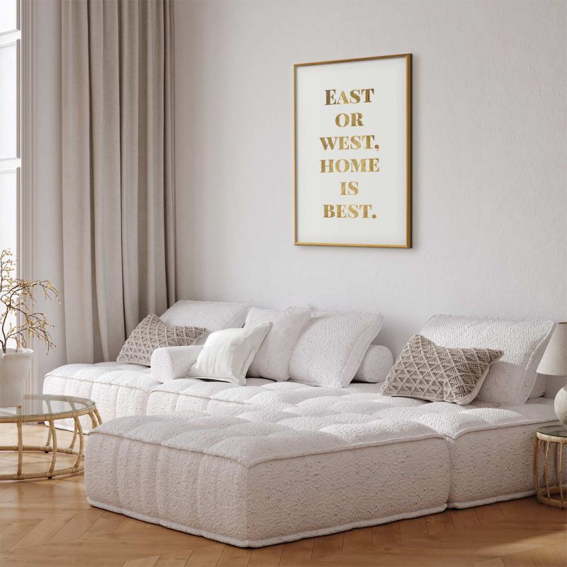 Plakat Artgeist Gold Home 60x90 cm z ramą złotą 1 szt