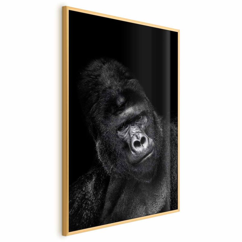 Plakat Artgeist Goryl 29,7x42 cm z ramą złotą 1 szt