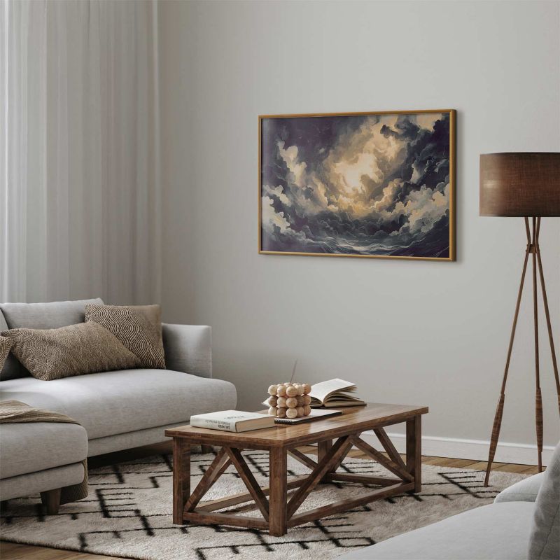 Plakat Artgeist Gra światła 42x29,7 cm z ramą złotą 1 szt