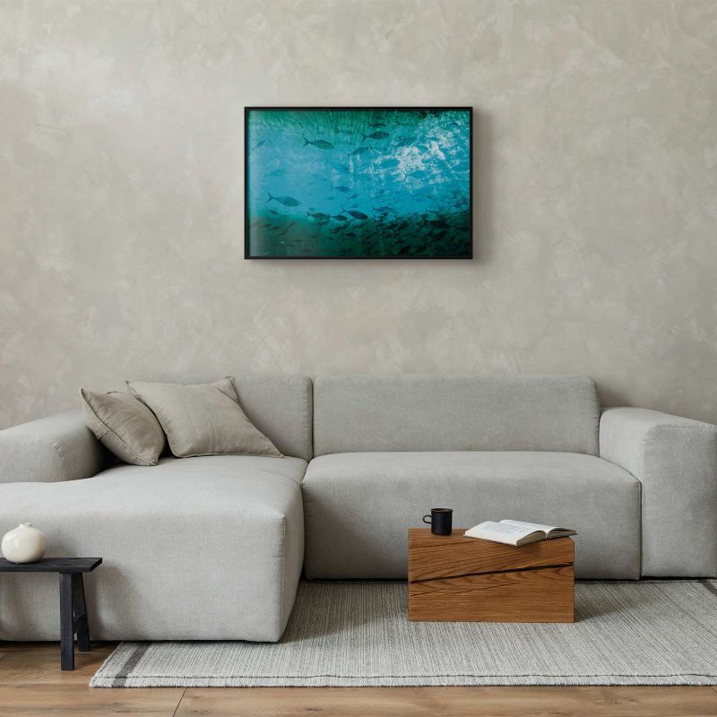Plakat Artgeist Gromada ryb 30x21 cm z ramą czarną 1 szt