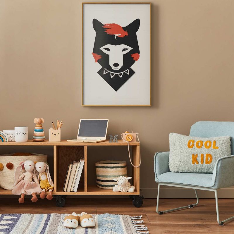 Plakat Artgeist Grzeczny lisek 21x30 cm z ramą złotą 1 szt