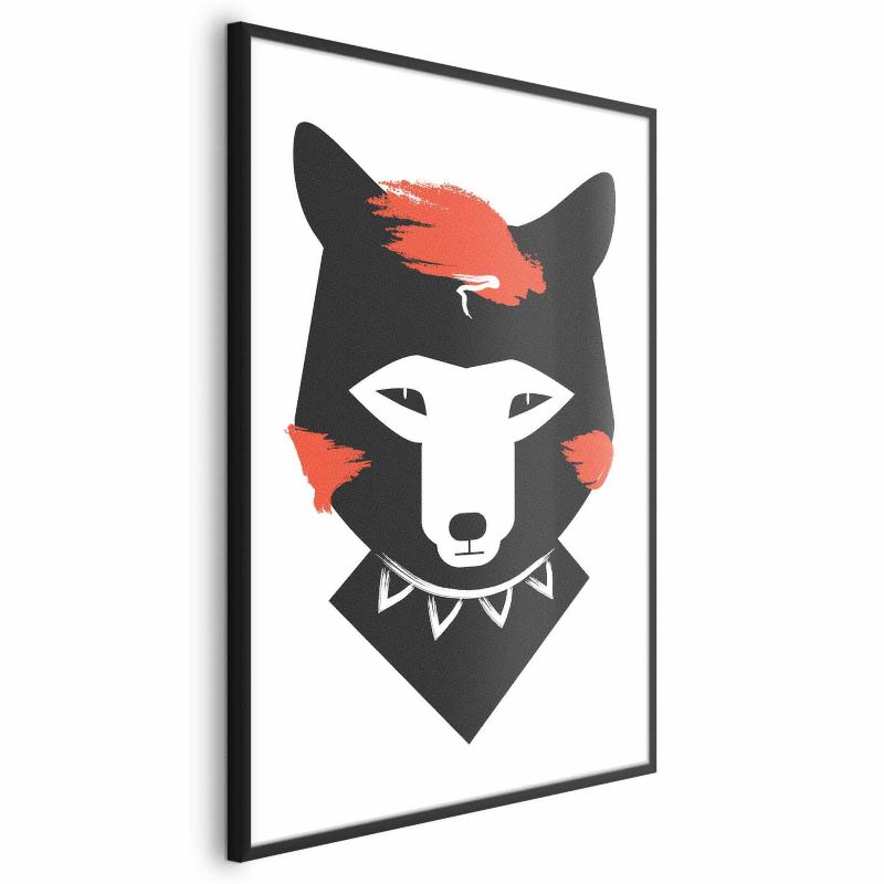 Plakat Artgeist Grzeczny lisek 40x60 cm z ramą czarną 1 szt