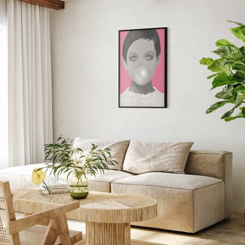 Plakat Artgeist Guma balonowa 29,7x42 cm z ramą czarną 1 szt