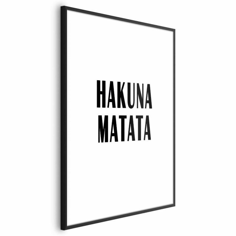 Plakat Artgeist Hakuna Matata 21x30 cm z ramą czarną 1 szt