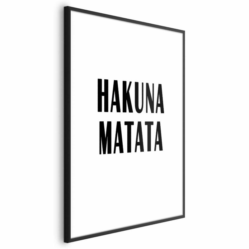 Plakat Artgeist Hakuna Matata 60x90 cm z ramą czarną 1 szt