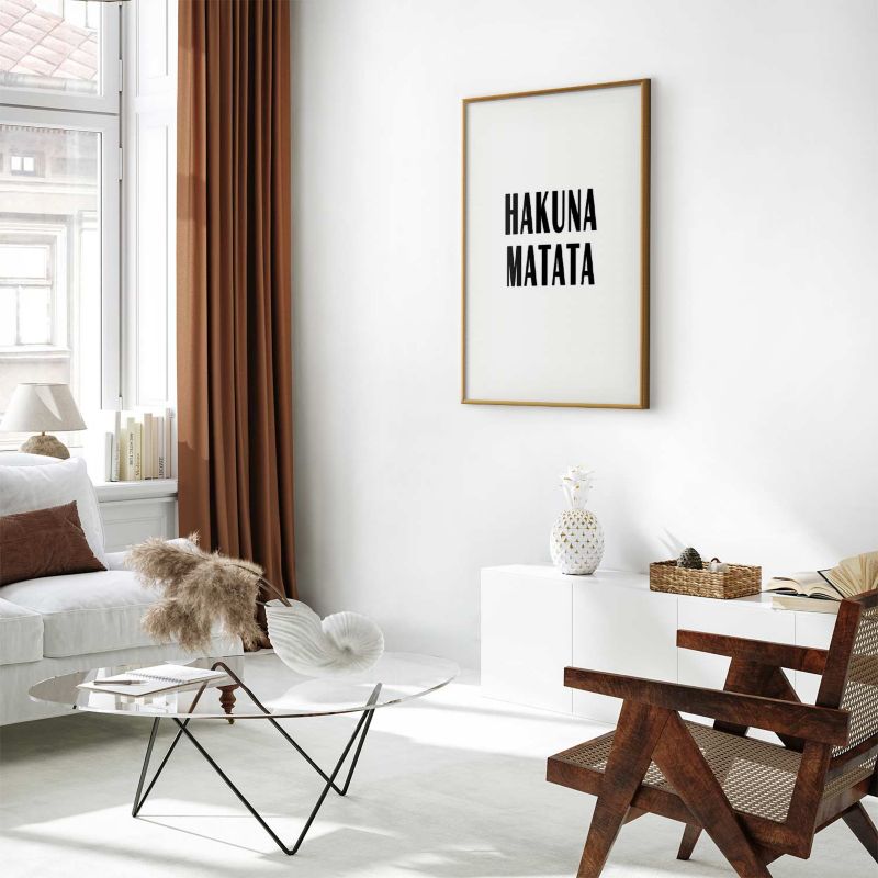 Plakat Artgeist Hakuna Matata 60x90 cm z ramą złotą 1 szt