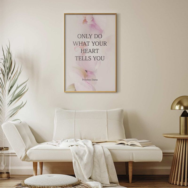 Plakat Artgeist Heart 40x60 cm z ramą złotą 1 szt