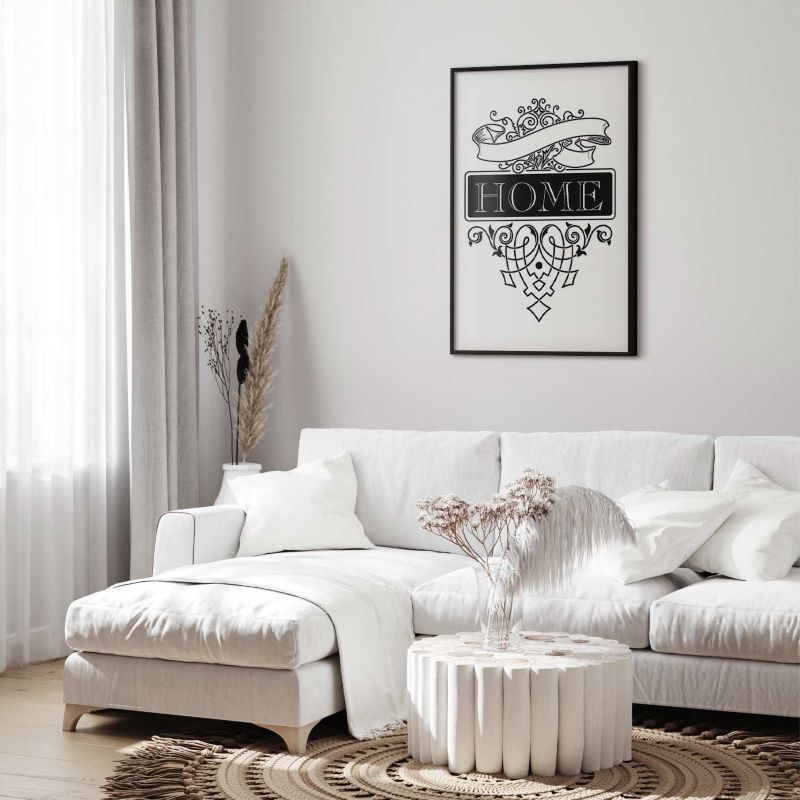 Plakat Artgeist Home 40x60 cm z ramą czarną 1 szt