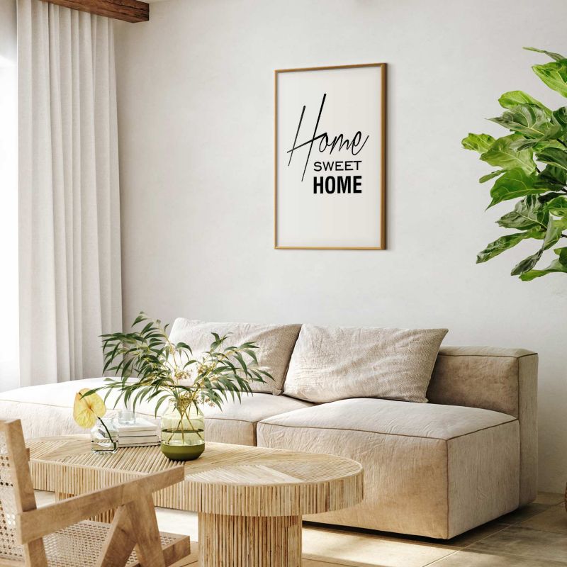 Plakat Artgeist Home 40x60 cm z ramą złotą 1 szt