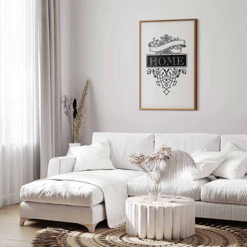 Plakat Artgeist Home 60x90 cm z ramą złotą 1 szt