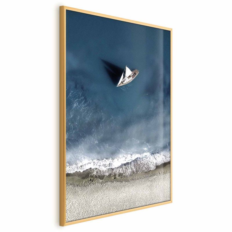 Plakat Artgeist Jacht 29,7x42 cm z ramą złotą 1 szt