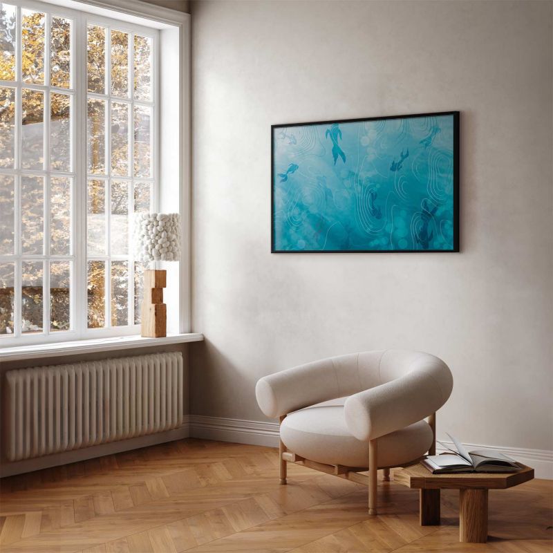 Plakat Artgeist Japoński staw 30x21 cm z ramą czarną 1 szt