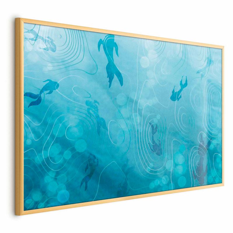 Plakat Artgeist Japoński staw 90x60 cm z ramą złotą 1 szt
