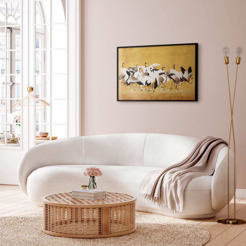 Plakat Artgeist Japońskie żurawie 42x29,7 cm z ramą czarną 1 szt