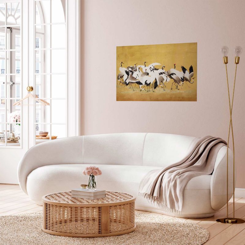 Plakat Artgeist Japońskie żurawie 60x40 cm bez ramy 1 szt