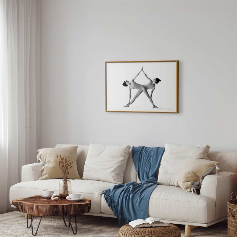 Plakat Artgeist Joga 60x40 cm z ramą złotą 1 szt