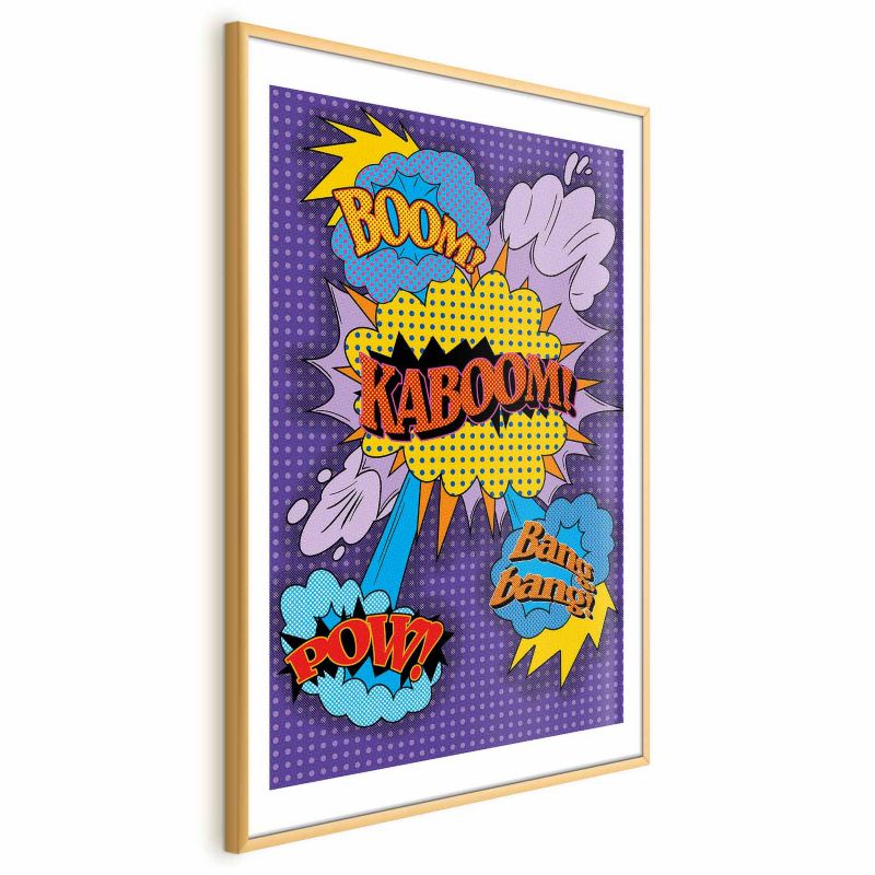 Plakat Artgeist Kaboom 21x30 cm z ramą złotą 1 szt