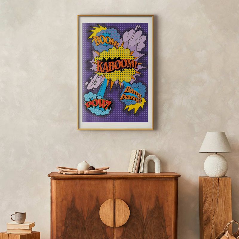 Plakat Artgeist Kaboom 21x30 cm z ramą złotą 1 szt