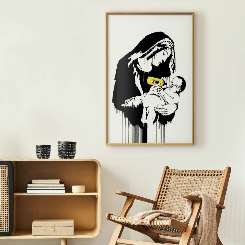 Plakat Artgeist Karmiąca matka 21x30 cm z ramą złotą 1 szt