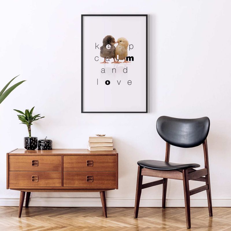Plakat Artgeist Keep Calm 40x60 cm z ramą czarną 1 szt