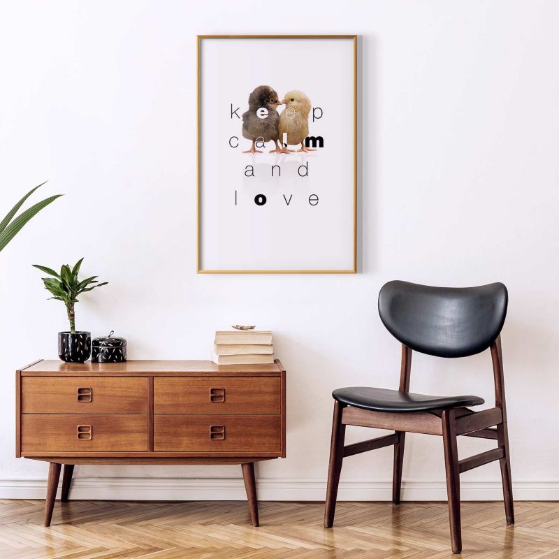 Plakat Artgeist Keep Calm 40x60 cm z ramą złotą 1 szt