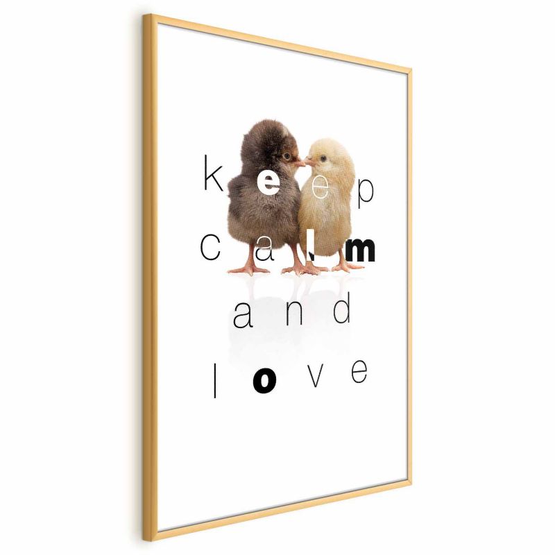 Plakat Artgeist Keep Calm 60x90 cm z ramą złotą 1 szt