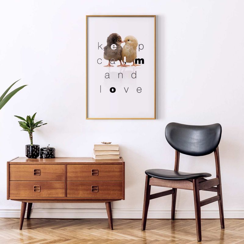 Plakat Artgeist Keep Calm 60x90 cm z ramą złotą 1 szt