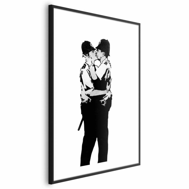 Plakat Artgeist Kissing Coppers 29,7x42 cm z ramą czarną 1 szt