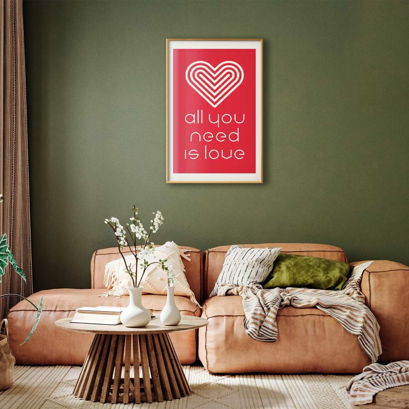 Plakat Artgeist Kochajmy się 40x60 cm z ramą złotą 1 szt
