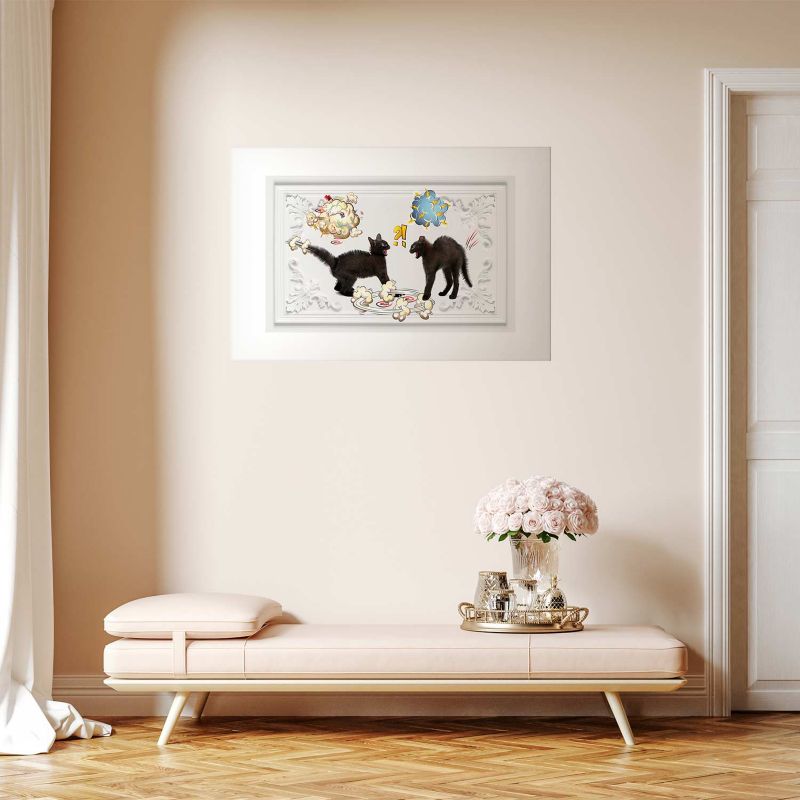 Plakat Artgeist Kocia kłótnia 90x60 cm bez ramy 1 szt