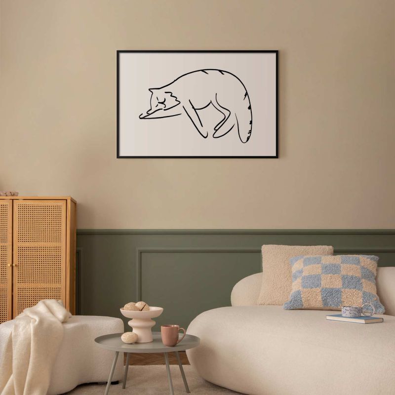 Plakat Artgeist Kocie sny 30x21 cm z ramą czarną 1 szt